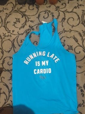 Vs Pink Tank Top Running Late Is My Cardio
